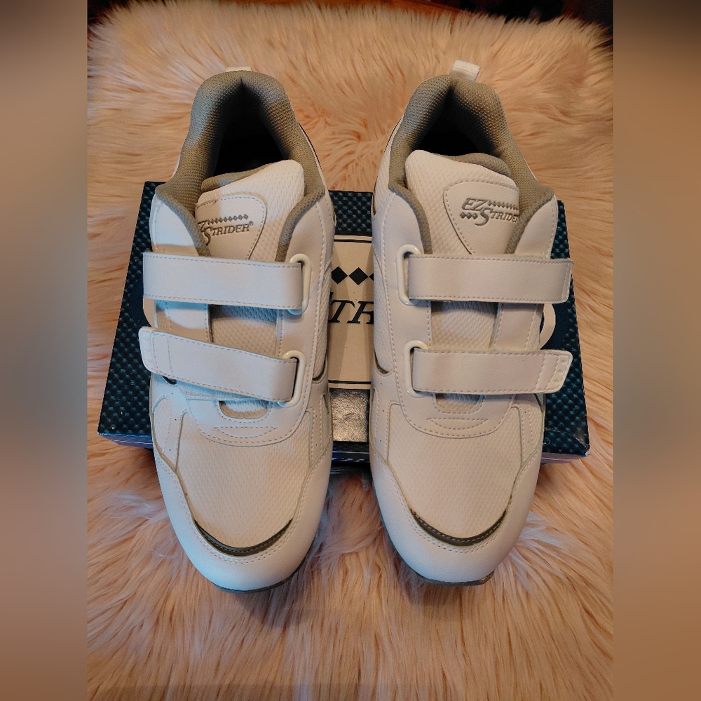 White and Gray EZ Strider Sneakers